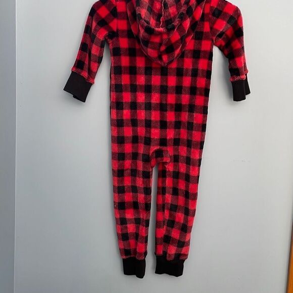 Little Blue House Buffalo Plaid Fleece Hooded Pajamas size 4 - Picture 5 of 7